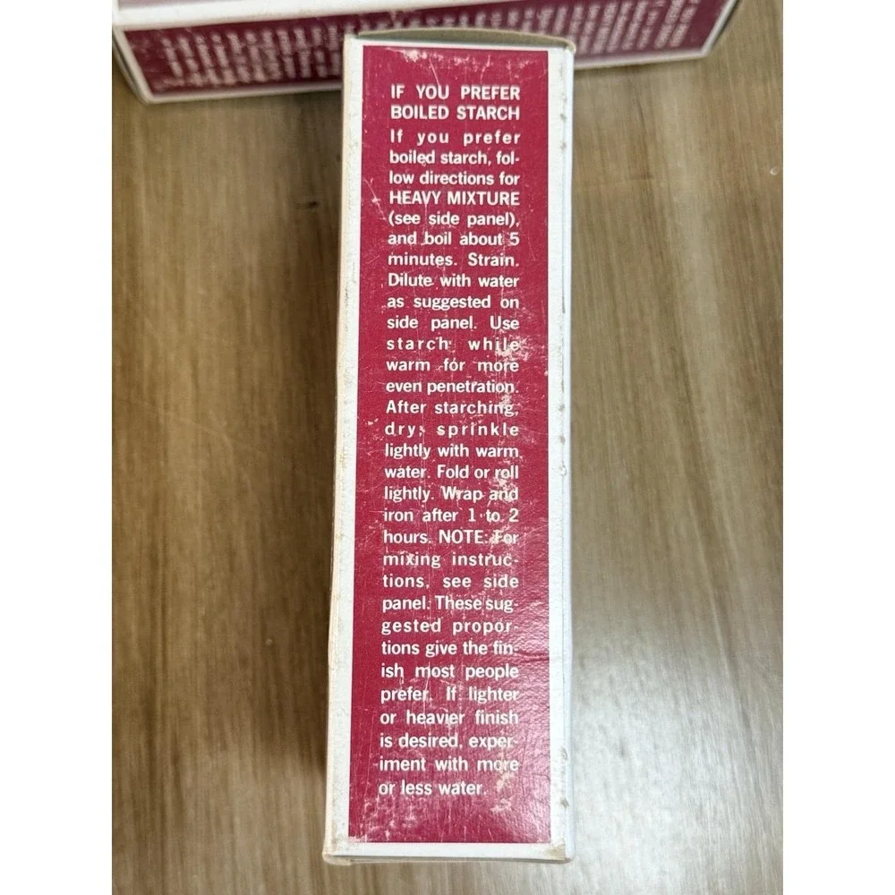 ARGO Gloss Laundry Starch 16 oz Powdered Crisp Finish Red Box Vintage NOS